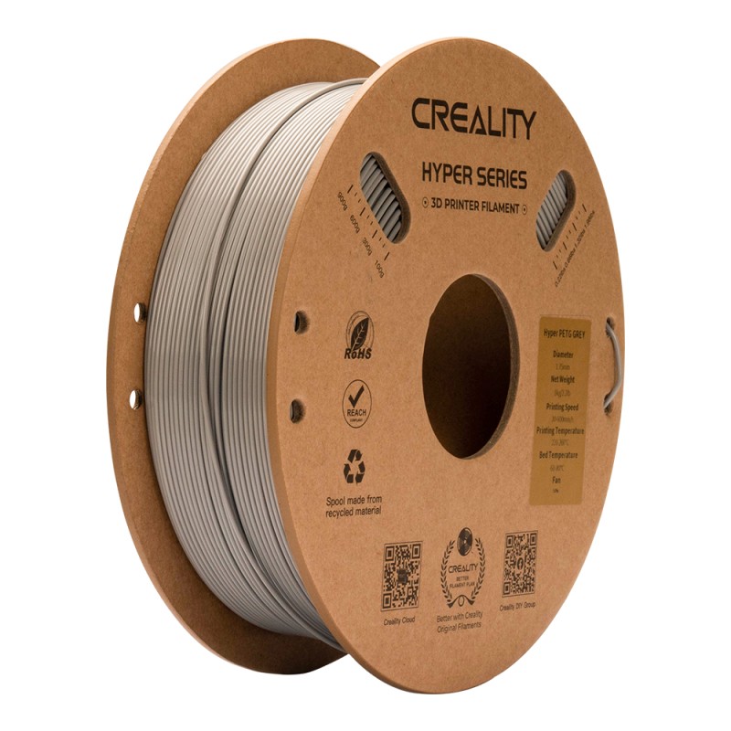 Creality Hyper-PETG Grey 1.75mm Filament - Grey, 1kg — Buy in Cyprus with Fast Delivery