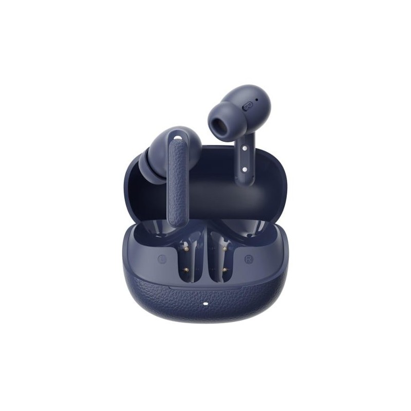 QCY Buds ANC Blue - HT15 - 45dB ANC, TWS Earbuds, 35h, 5 Mic ENC, ear-canal adaptive tech, leather case