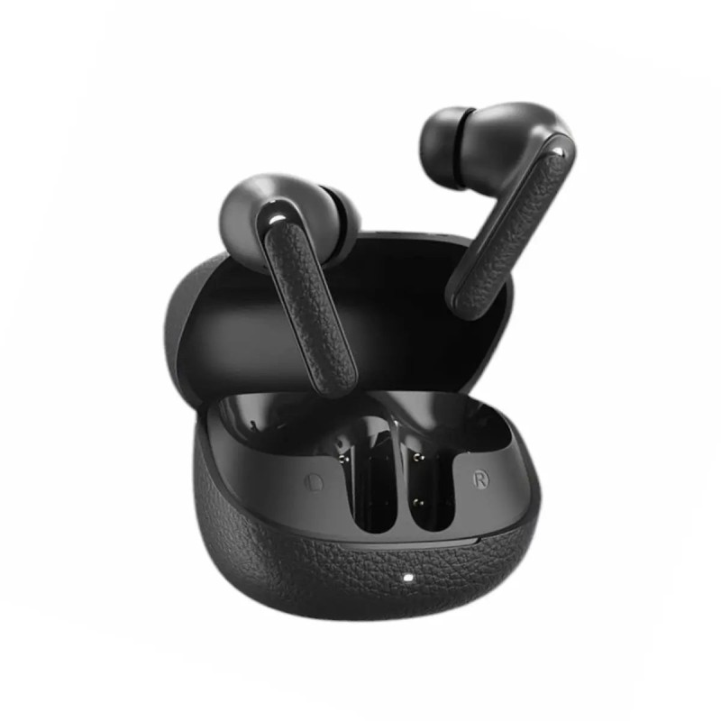 QCY Buds ANC Black - HT15 - 45dB ANC, TWS Earbuds, 35h battery, 5-mic ENC, leather case — Buy in Cyprus with Fast Delivery