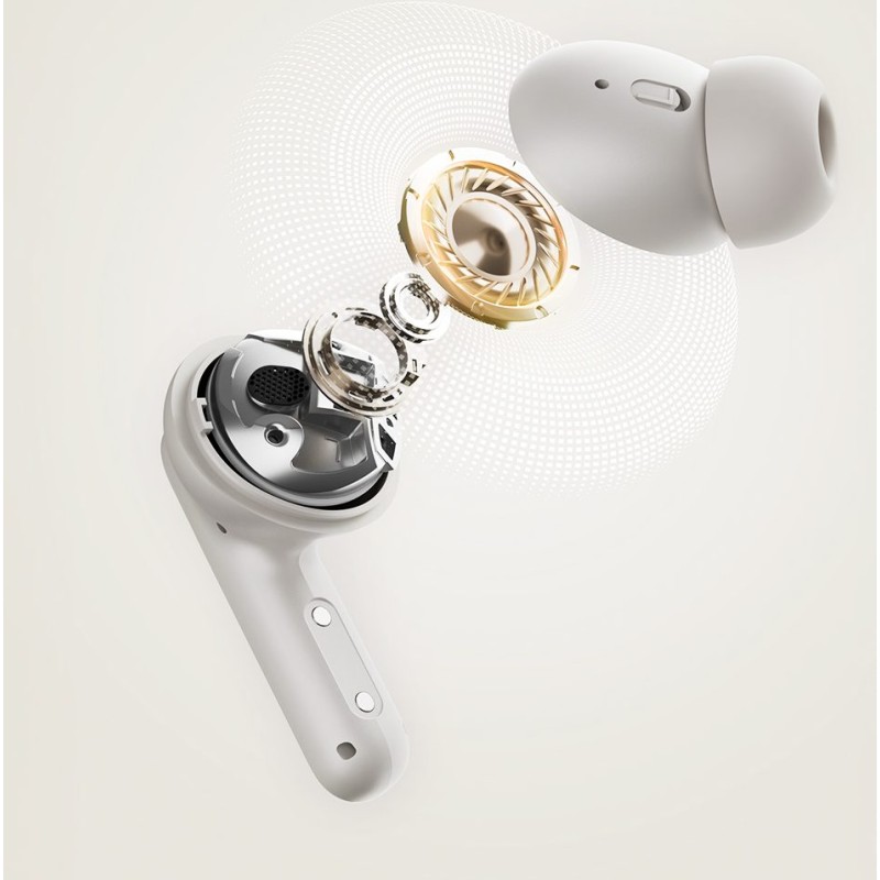 QCY Buds ANC Black - HT15 - 45dB ANC, TWS Earbuds, 35h battery, 5-mic ENC, leather case — Buy in Cyprus with Fast Delivery