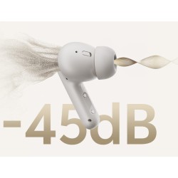 QCY Buds ANC Black - HT15 - 45dB ANC, TWS Earbuds, 35h battery, 5-mic ENC, leather case — Buy in Cyprus with Fast Delivery