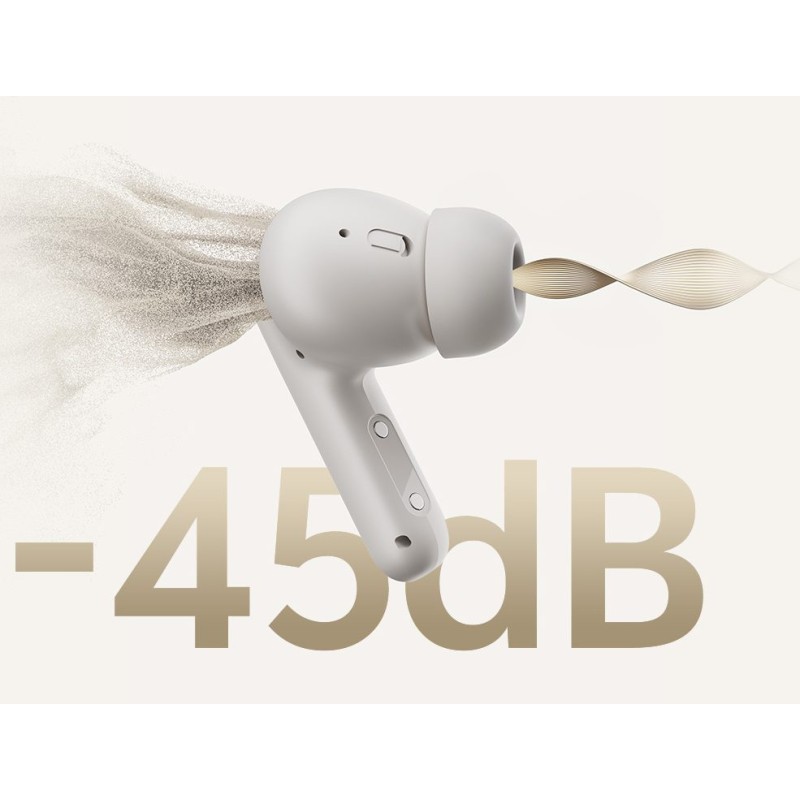 QCY Buds ANC Black - HT15 - 45dB ANC, TWS Earbuds, 35h battery, 5-mic ENC, leather case — Buy in Cyprus with Fast Delivery