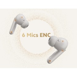QCY Buds ANC Black - HT15 - 45dB ANC, TWS Earbuds, 35h battery, 5-mic ENC, leather case — Buy in Cyprus with Fast Delivery