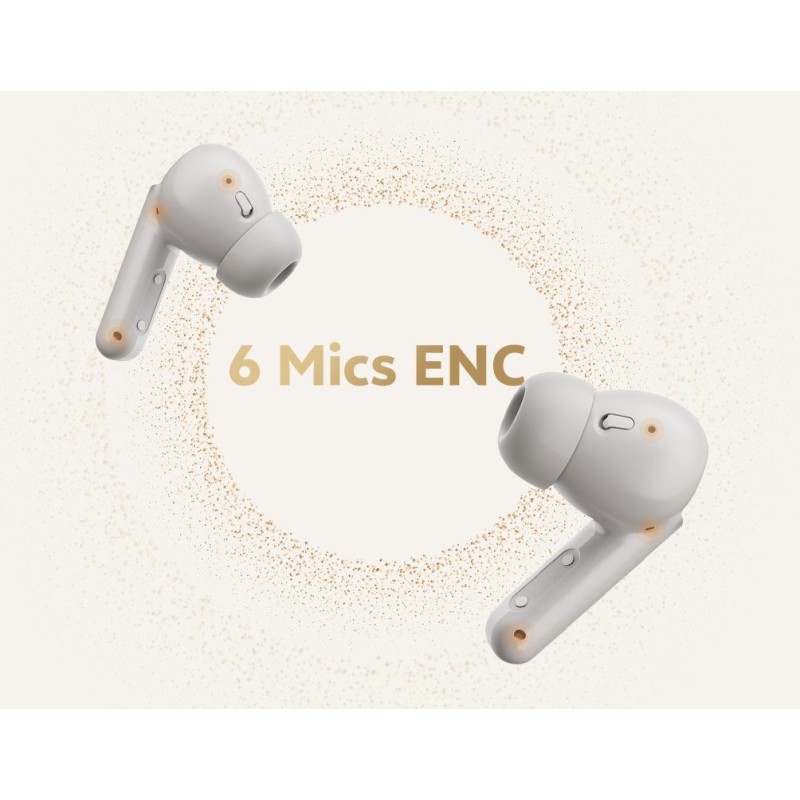 QCY Buds ANC Black - HT15 - 45dB ANC, TWS Earbuds, 35h battery, 5-mic ENC, leather case — Buy in Cyprus with Fast Delivery