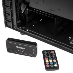 Kolink Observatory Lite RGB Midi-Tower - Tempered Glass - Black — Buy in Cyprus with Fast Delivery