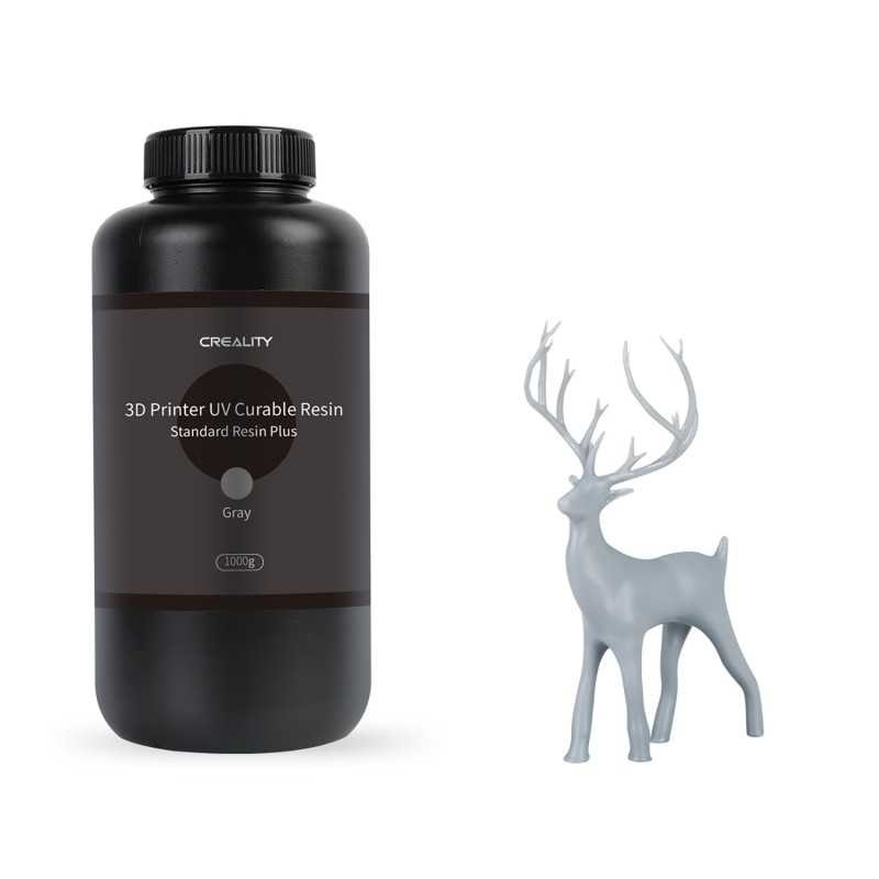 Creality Resin Plus Grey 1kg Standard Rigid Resin Plus for 3D Printers - 3302020089 - (Grey, 1 kg)