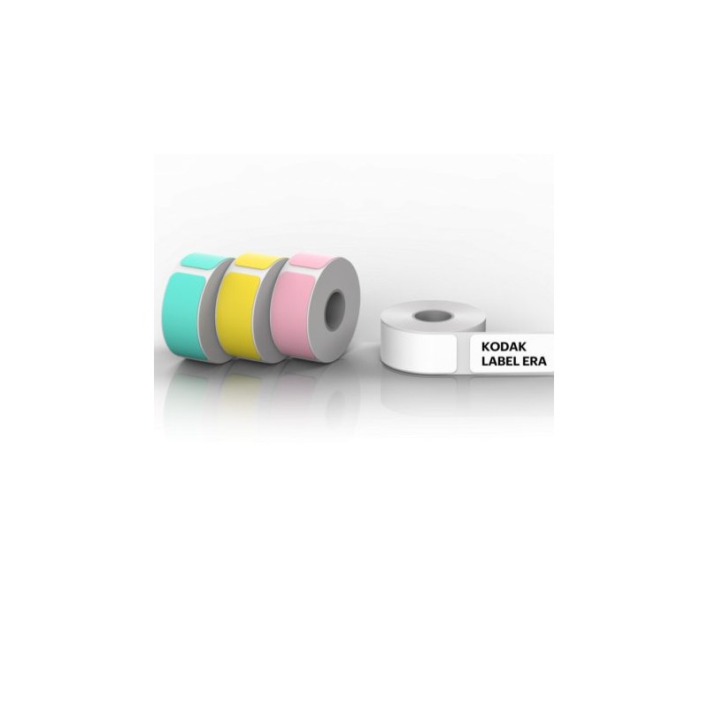 Kodak Label ERA M50 Sticker Label - M50 - White (9 rolls), Pink, Green, Yellow, 12 Rolls Set