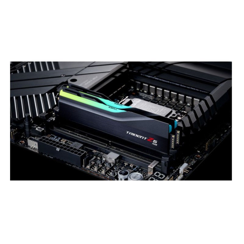 DDR5 32GB KIT 2x16GB PC 6400 G.Skill Trident Z5 RGB - F5-6400J3239G16GX2-TZ5RK - Multicolour backlight heatsink
