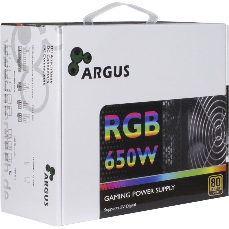 650W Inter-Tech Argus RGB-650W CM II - Argus RGB-650W CM II - RGB — Buy in Cyprus with Fast Delivery