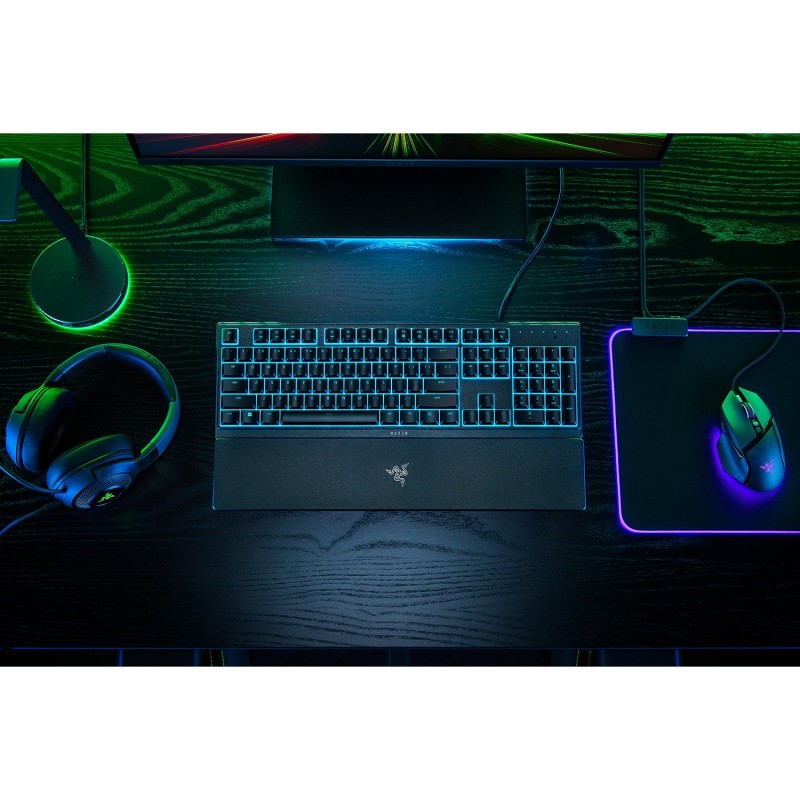 Razer Keyboard - Ornata V3 X - Black, Membrane, RGB LED, Full-size (100%), Wired USB, QWERTY US