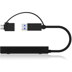 ICY BOX Splitter 2xHDMI to USB (BU-ST) + USB to USB-C (BU-ST) Adapter - BU-ST - (Black, 4K@30Hz)