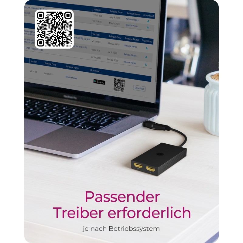 ICY BOX Splitter 2xHDMI to USB (BU-ST) + USB to USB-C (BU-ST) Adapter - BU-ST - (Black, 4K@30Hz)