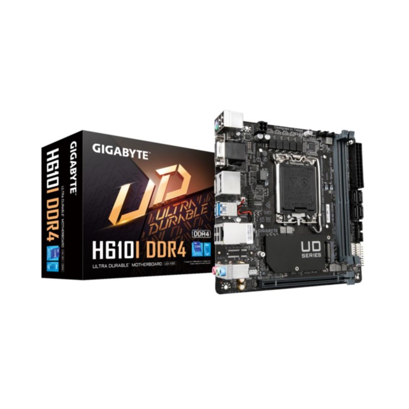 Gigabyte GA-H610I - LGA1700 Mini-ITX Motherboard - DDR4, 2x DIMM, 64GB Max — Buy in Cyprus with Fast Delivery