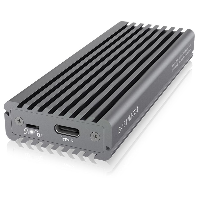 ICY BOX USB-C 3.1 NVMe Enclosure for M.2 NVMe SSD - IB-1817M-C31 - Aluminium — Buy in Cyprus with Fast Delivery
