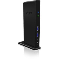 ICY BOX IB-DK2241AC USB 3.0 11-in-1 Docking Station - IB-DK2241AC - Black — Buy in Cyprus with Fast Delivery