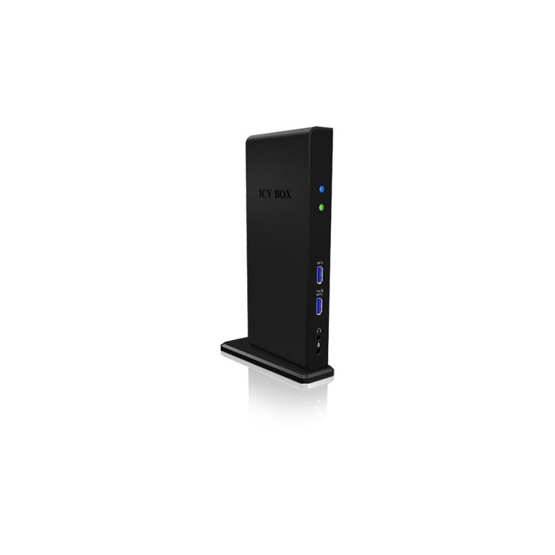 ICY BOX IB-DK2241AC USB 3.0 11-in-1 Docking Station - IB-DK2241AC - Black — Buy in Cyprus with Fast Delivery