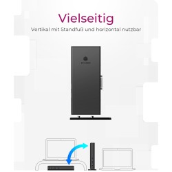 ICY BOX IB-DK2241AC USB 3.0 11-in-1 Docking Station - IB-DK2241AC - Black — Buy in Cyprus with Fast Delivery