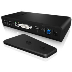ICY BOX IB-DK2241AC USB 3.0 11-in-1 Docking Station - IB-DK2241AC - Black — Buy in Cyprus with Fast Delivery