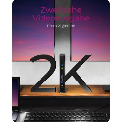 ICY BOX IB-DK2241AC USB 3.0 11-in-1 Docking Station - IB-DK2241AC - Black — Buy in Cyprus with Fast Delivery