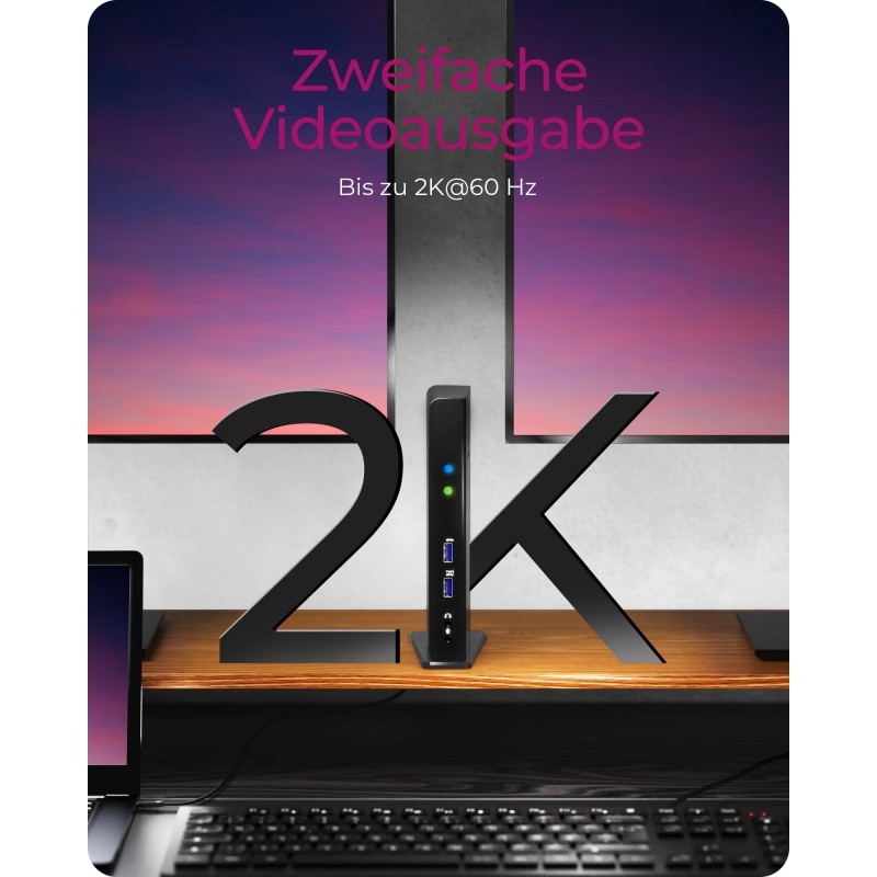 ICY BOX IB-DK2241AC USB 3.0 11-in-1 Docking Station - IB-DK2241AC - Black — Buy in Cyprus with Fast Delivery