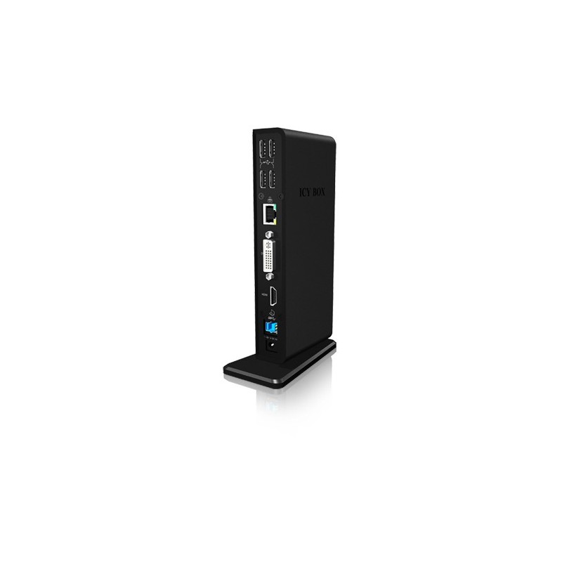ICY BOX IB-DK2241AC USB 3.0 11-in-1 Docking Station - IB-DK2241AC - Black — Buy in Cyprus with Fast Delivery