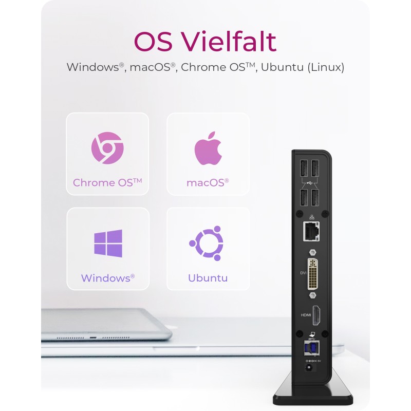 ICY BOX IB-DK2241AC USB 3.0 11-in-1 Docking Station - IB-DK2241AC - Black — Buy in Cyprus with Fast Delivery