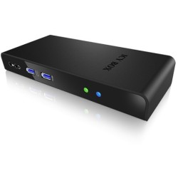 ICY BOX IB-DK2241AC USB 3.0 11-in-1 Docking Station - IB-DK2241AC - Black — Buy in Cyprus with Fast Delivery