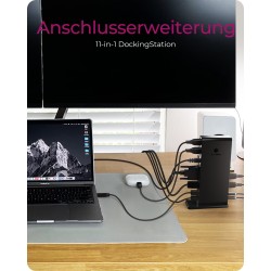 ICY BOX IB-DK2241AC USB 3.0 11-in-1 Docking Station - IB-DK2241AC - Black — Buy in Cyprus with Fast Delivery