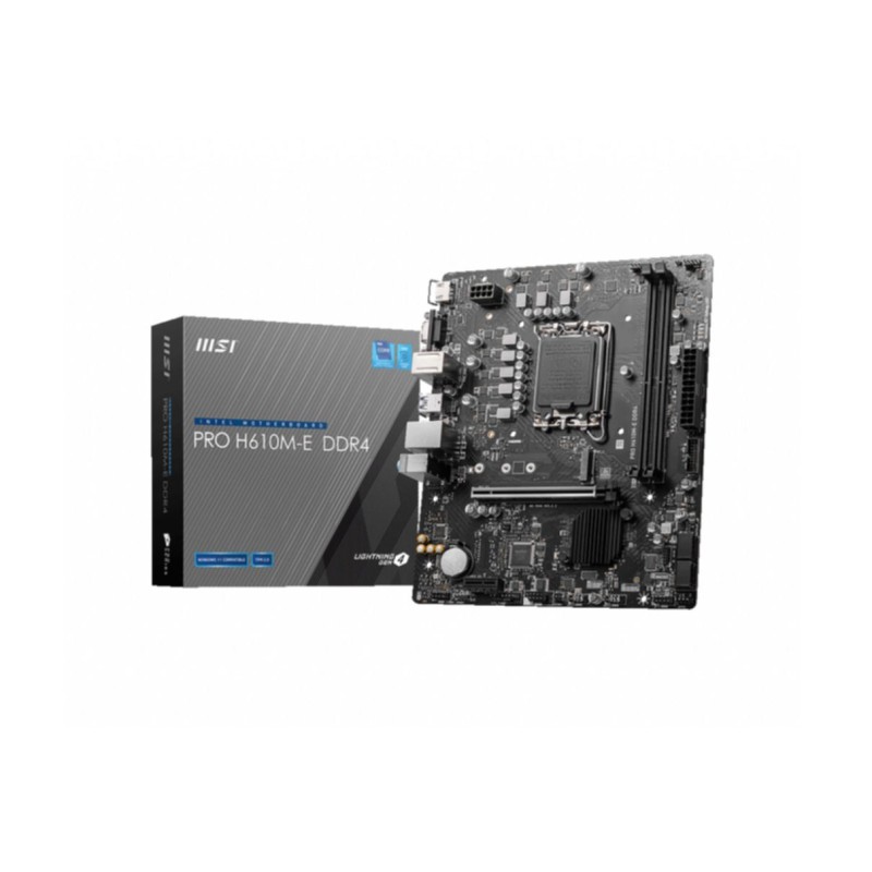 MSI H610M-E PRO DDR4 - LGA1700 Micro-ATX Motherboard - Intel H610, 2x DDR4 up to 64GB, HDMI 2.1