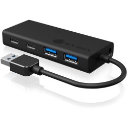 ICY BOX IB-HUB1426-U3 USB 3.0 HUB 4-Port 2xUSB-C 2xUSB 3.0 - IB-HUB1426-U3 — Buy in Cyprus with Fast Delivery