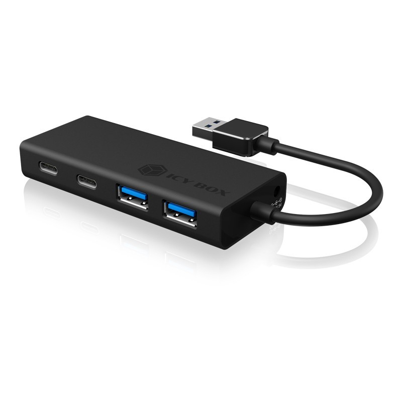 ICY BOX IB-HUB1426-U3 USB 3.0 HUB 4-Port 2xUSB-C 2xUSB 3.0 - IB-HUB1426-U3 — Buy in Cyprus with Fast Delivery