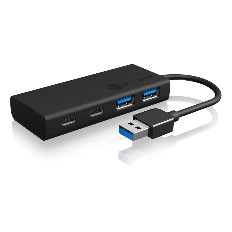ICY BOX IB-HUB1426-U3 USB 3.0 HUB 4-Port 2xUSB-C 2xUSB 3.0 - IB-HUB1426-U3 — Buy in Cyprus with Fast Delivery