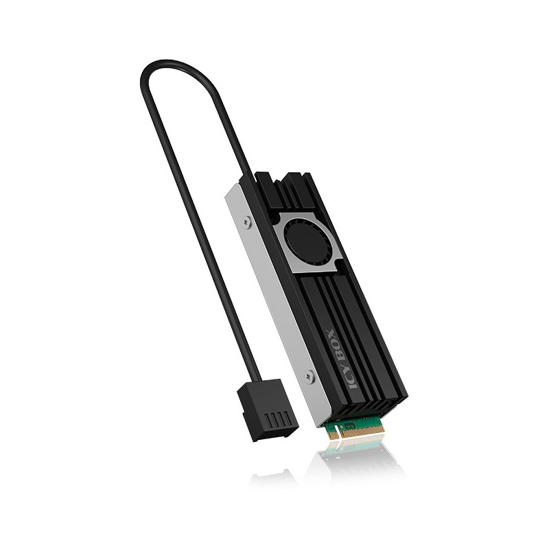 BOX Heat Sink for M.2 SSD IB-M2HSF-703 - Black, Grey - 2 cm fan diameter, 10000 RPM — Buy in Cyprus with Fast Delivery