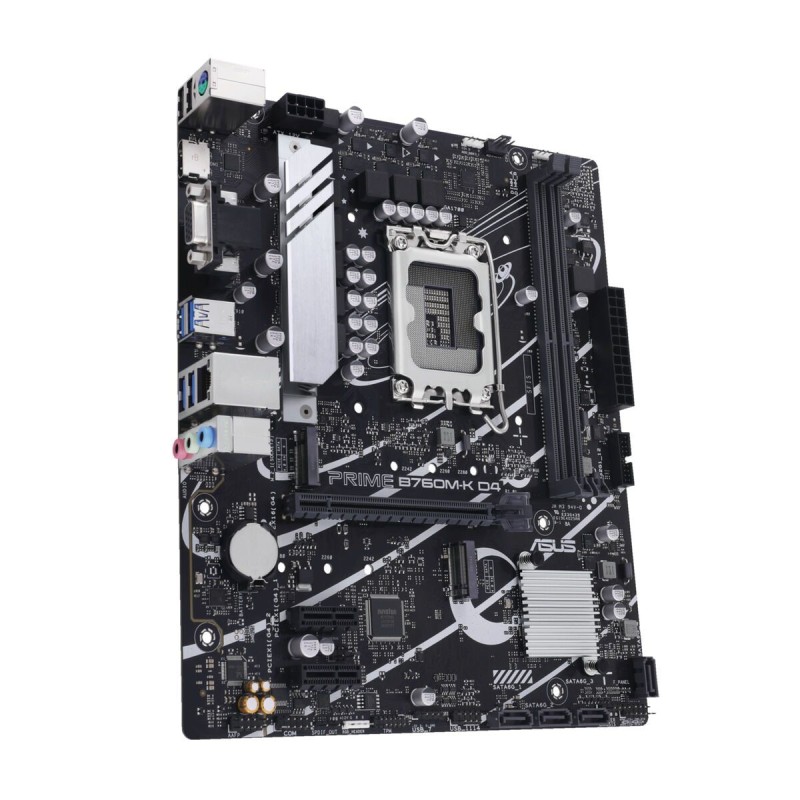 ASUS PRIME B760M-K D4 - LGA1700 Micro-ATX Motherboard, Intel B760, DDR4 64GB, 2x M.2, 4x SATA