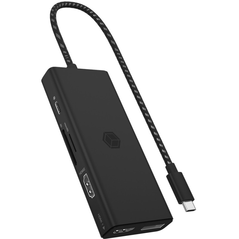 ICY BOX IB-DK4011-CPD USB-C 9-in-1 PD Docking Station - IB-DK4011-CPD - Black — Buy in Cyprus with Fast Delivery
