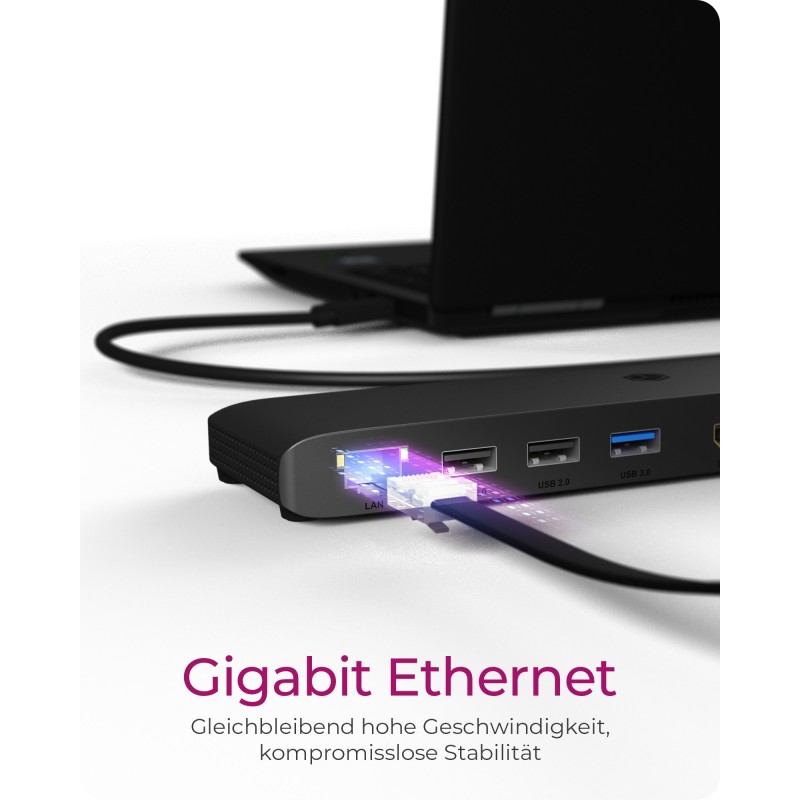 ICY BOX IB-DK2116-C USB-C 11-in-1 PD DockingStation - IB-DK2116-C - Black — Buy in Cyprus with Fast Delivery