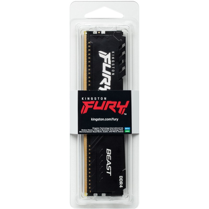 3600 8GB Kingston FURY Beast - KF436C17BB - Black DDR4 3600MT/s CL17 DIMM 288-pin — Buy in Cyprus with Fast Delivery