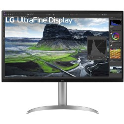 LG UltraFine Monitor - 32UQ850V-W - 80cm 32' (3840x2160) 16:9 4K IPS 5ms 60Hz HDR400 HDMI DP USB-C Speaker Pivot Silver