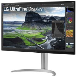 LG UltraFine Monitor - 32UQ850V-W - 80cm 32' (3840x2160) 16:9 4K IPS 5ms 60Hz HDR400 HDMI DP USB-C Speaker Pivot Silver