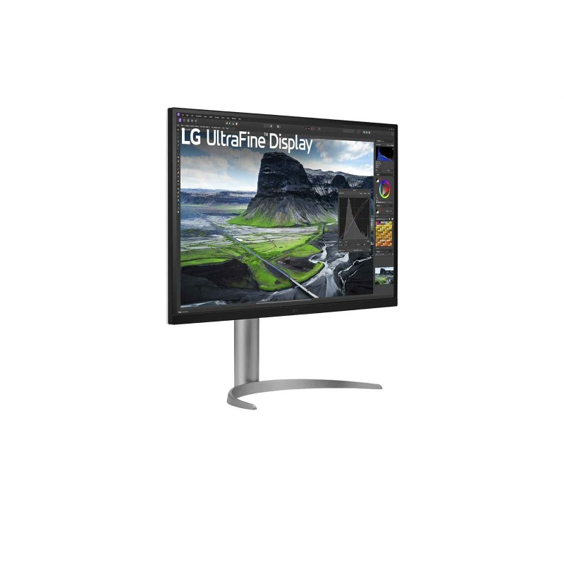 LG UltraFine Monitor - 32UQ850V-W - 80cm 32' (3840x2160) 16:9 4K IPS 5ms 60Hz HDR400 HDMI DP USB-C Speaker Pivot Silver