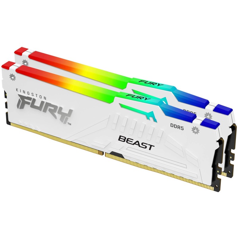 Kingston 64GB 6000MT s DDR5 CL30 DIMM Kit of 2 FURY Beast White RGB EXPO — Buy in Cyprus with Fast Delivery
