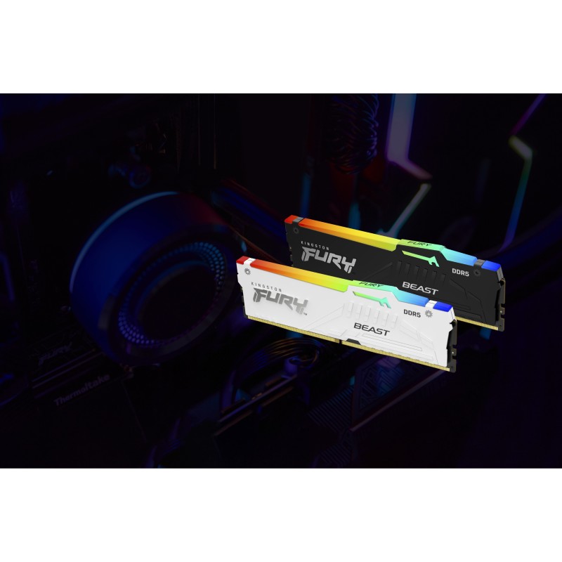 Kingston 64GB 6000MT s DDR5 CL30 DIMM Kit of 2 FURY Beast White RGB EXPO — Buy in Cyprus with Fast Delivery