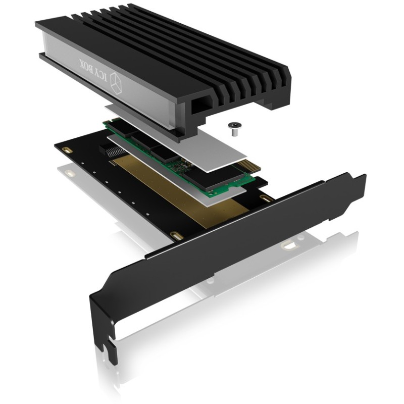 PCI Express Card (x4) to 1x M.2 NVMe 2280 2260 2242 with Heatsink - RaidSonic — Buy in Cyprus with Fast Delivery