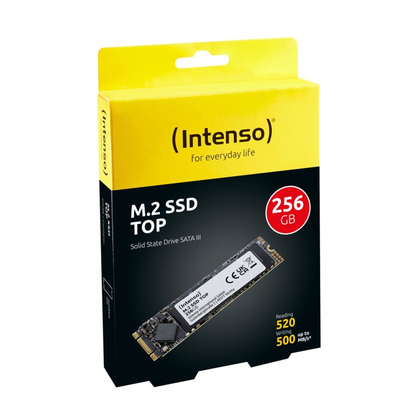 Intenso TOP 256GB M.2 2280 SATA III SSD - 520 MB/s Read - 3832440 (Boxed) — Buy in Cyprus with Fast Delivery