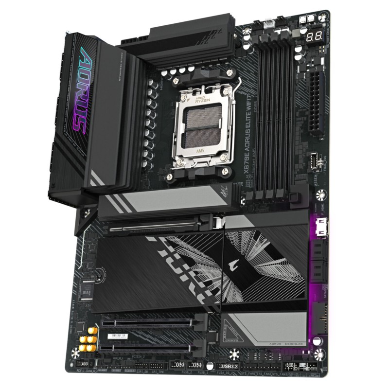 Gigabyte GA-X870E A ELITE WIFI7 - AM5 ATX Motherboard, DDR5, 4x M.2, Wi-Fi 7, 2.5Gb LAN, Bluetooth 5.4, Black