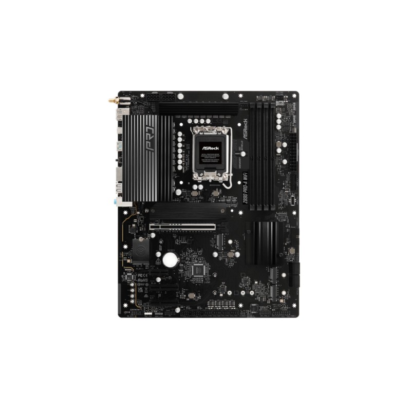 ASRock Z890 Pro-A WiFi - LGA1851 ATX Motherboard - DDR5, Wi‑Fi 6E, 2.5Gb LAN, PCIe 5.0, 4x SATA, 4 DIMM (256GB)