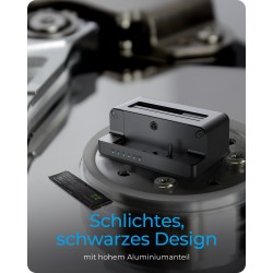 ICY BOX Cloner and Docking Station for M.2 NVMe SSD and 2.5/3.5" SATA HDD/SSD - IB-2914MSCL-C31 - Black Aluminum, USB-C