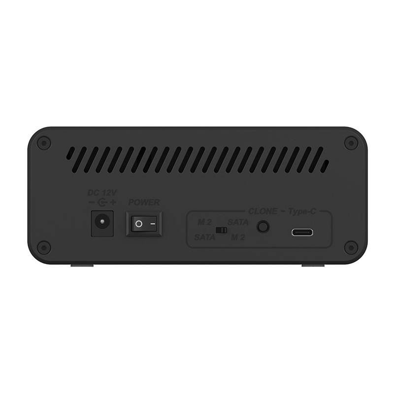 ICY BOX Cloner and Docking Station for M.2 NVMe SSD and 2.5/3.5" SATA HDD/SSD - IB-2914MSCL-C31 - Black Aluminum, USB-C