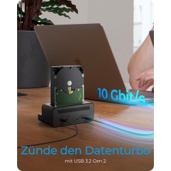 ICY BOX Cloner and Docking Station for M.2 NVMe SSD and 2.5/3.5" SATA HDD/SSD - IB-2914MSCL-C31 - Black Aluminum, USB-C