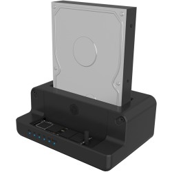 ICY BOX Cloner and Docking Station for M.2 NVMe SSD and 2.5/3.5" SATA HDD/SSD - IB-2914MSCL-C31 - Black Aluminum, USB-C